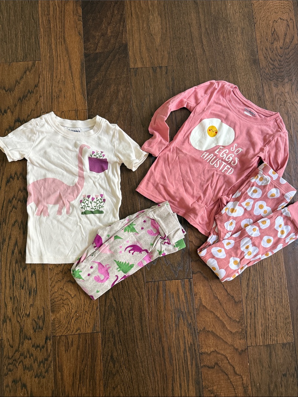 Old Navy PJ bundle- Pink Egg & Dinosaur Flowers Kids Pajama Set